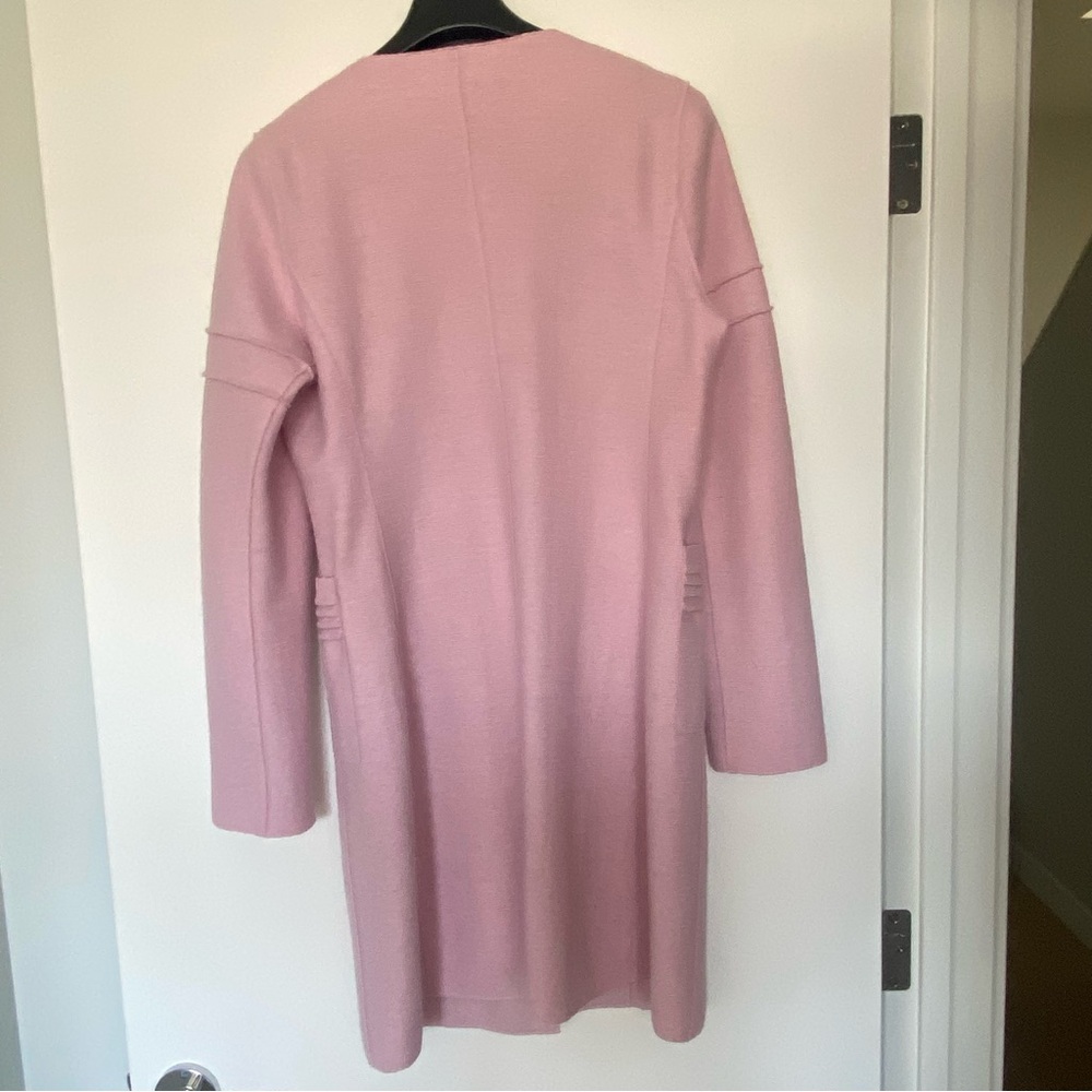 Sentaler Alpaca Wool Coat XS Pink Lightweight Coat Luxury Designer EUC - Picture 10 of 10